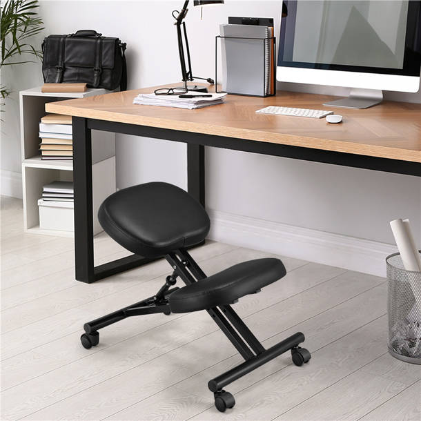 Office Star Adjustable Height Ergonomic Kneeling Chair with Wheels